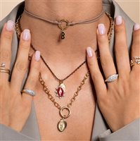 Charm Rue des Mille Donna Charm Bar in Lega metallica Zircone CB-LCN 55 - CB-LCN 55
